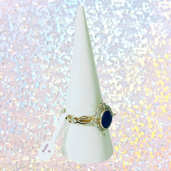 BP Genuine Lapis Quartz Ring - Rose Gold Plating (Size 9) - Picture 3 of 7